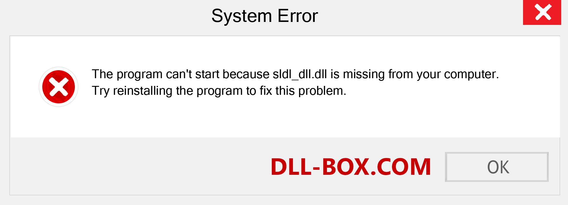  sldl_dll.dll file is missing?. Download for Windows 7, 8, 10 - Fix  sldl_dll dll Missing Error on Windows, photos, images